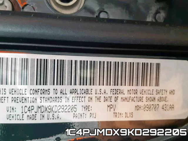 1C4PJMDX9KD292205 фото 2