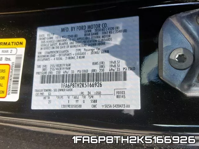 1FA6P8TH2K5166926 фото 2