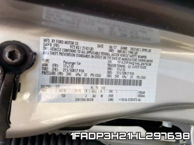 1FADP3H21HL297638 фото 2