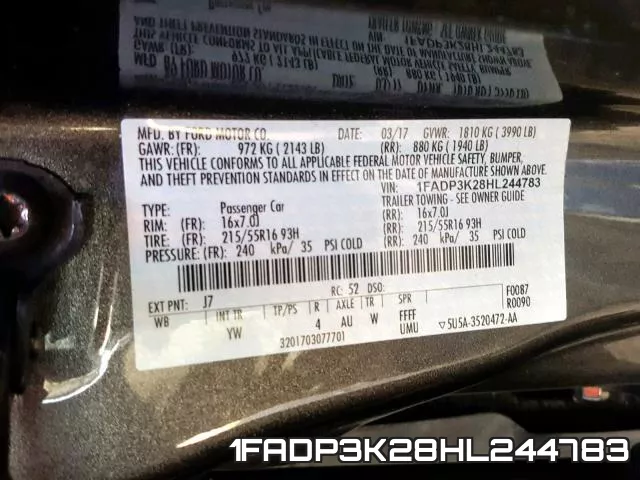 1FADP3K28HL244783 фото 2