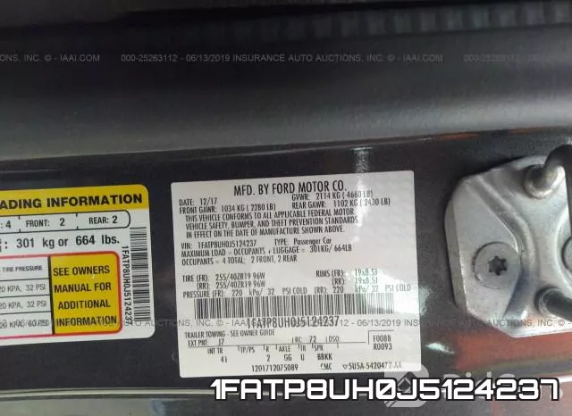 1FATP8UH0J5124237 фото 10