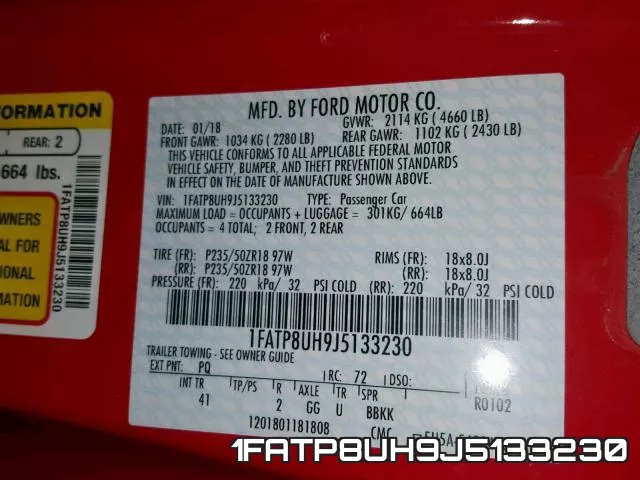 1FATP8UH9J5133230 фото 2