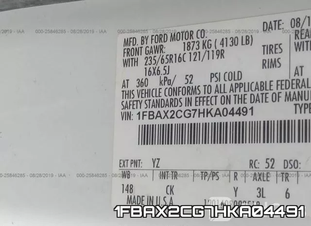 1FBAX2CG7HKA04491 фото 10