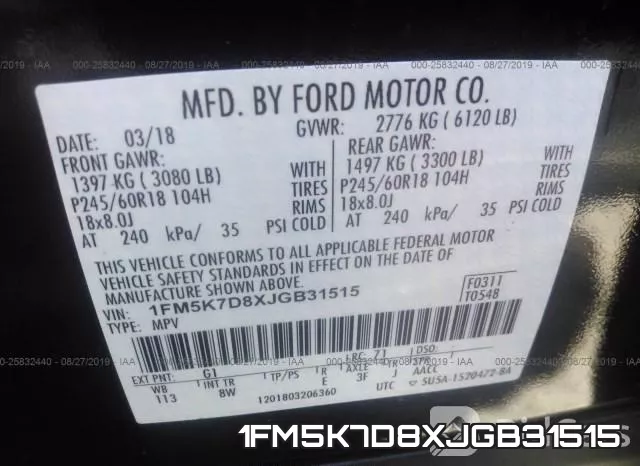 1FM5K7D8XJGB31515 фото 10