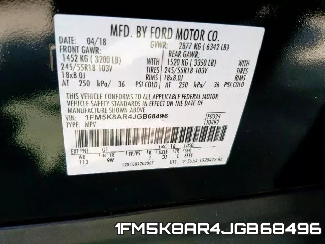 1FM5K8AR4JGB68496 фото 2