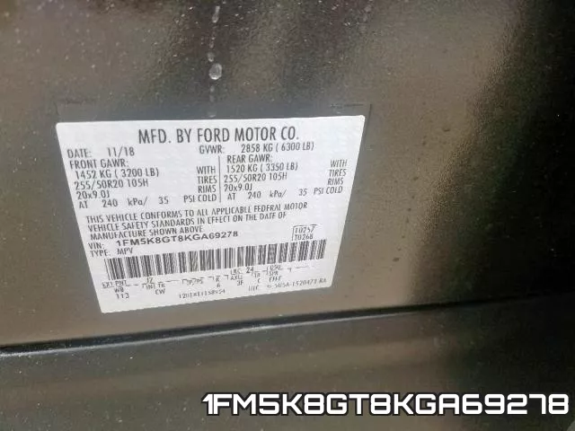 1FM5K8GT8KGA69278 фото 9