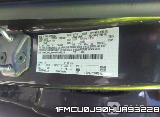 1FMCU0J90HUA93228 фото 10