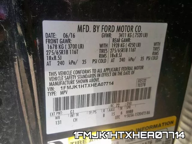 1FMJK1HTXHEA07714 фото 2