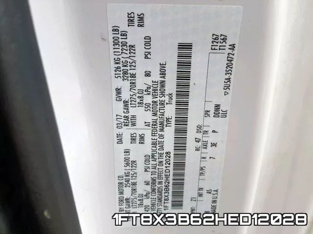1FT8X3B62HED12028 фото 2