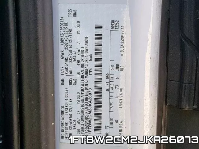 1FTBW2CM2JKA26073 фото 2