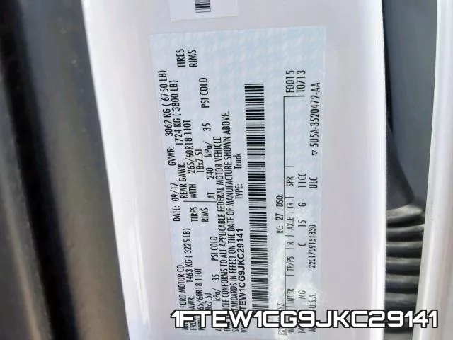 1FTEW1CG9JKC29141 фото 2