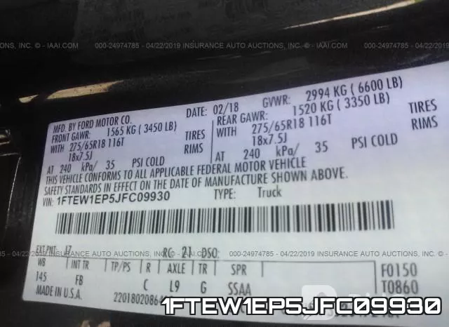 1FTEW1EP5JFC09930 фото 10