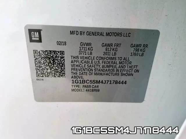 1G1BC5SM4J7178444 фото 2