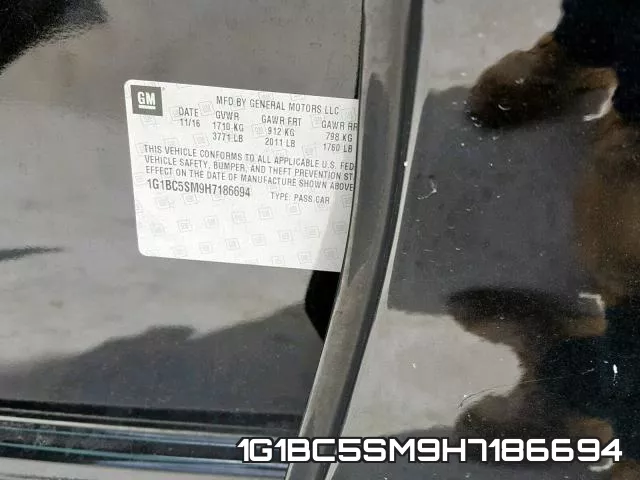 1G1BC5SM9H7186694 фото 2