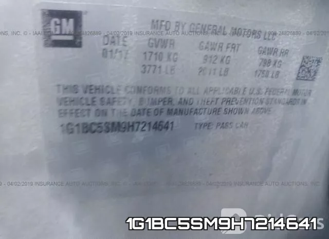 1G1BC5SM9H7214641 фото 10