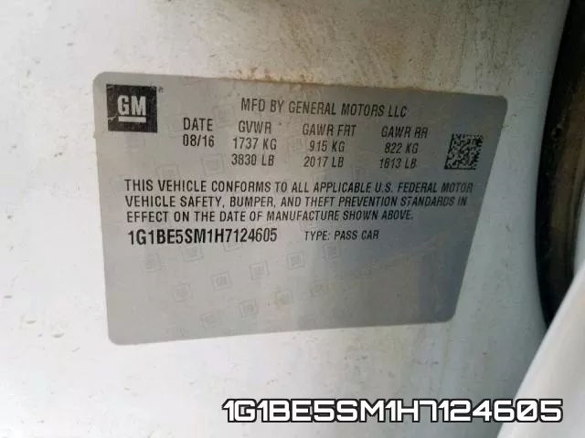 1G1BE5SM1H7124605 фото 2