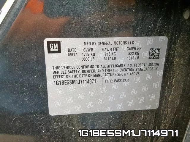 1G1BE5SM1J7114971 фото 2