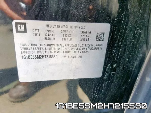 1G1BE5SM2H7215530 фото 2