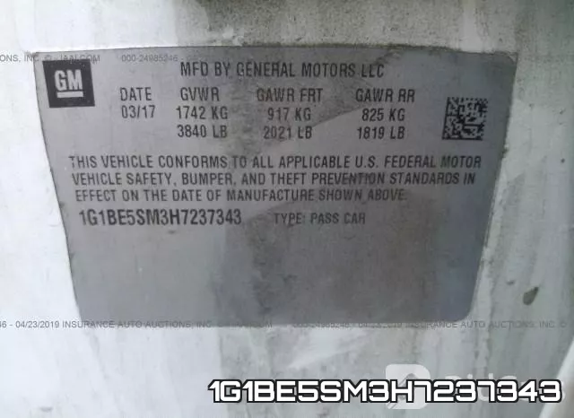 1G1BE5SM3H7237343 фото 10