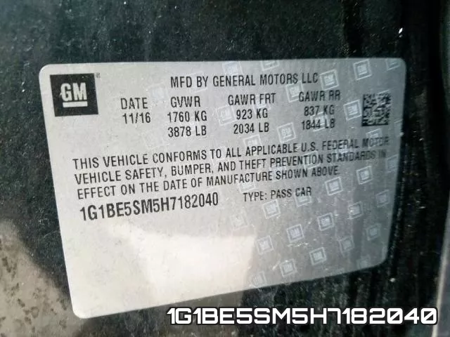 1G1BE5SM5H7182040 фото 2