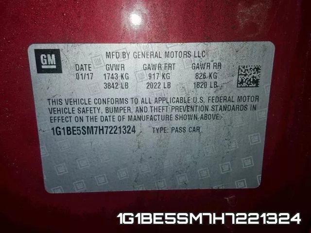 1G1BE5SM7H7221324 фото 2