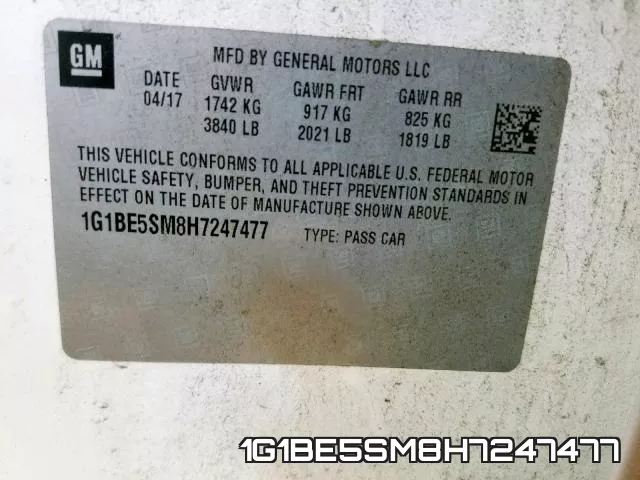 1G1BE5SM8H7247477 фото 2