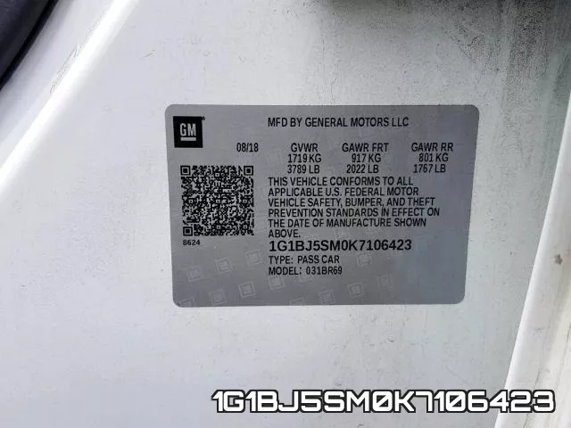 1G1BJ5SM0K7106423 фото 2