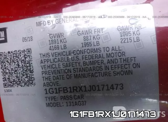 1G1FB1RX1J0171473 фото 10