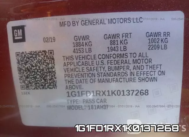 1G1FD1RX1K0137268 фото 10