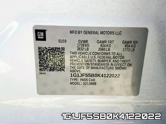 1G1JF5SB0K4122022 фото 2