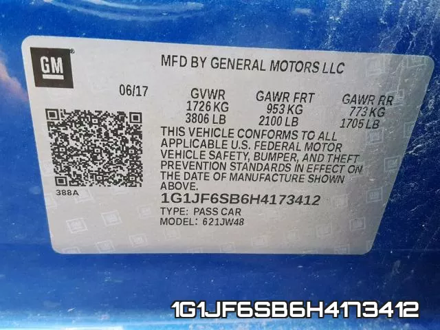 1G1JF6SB6H4173412 фото 2