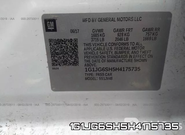 1G1JG6SH5H4175735 фото 10