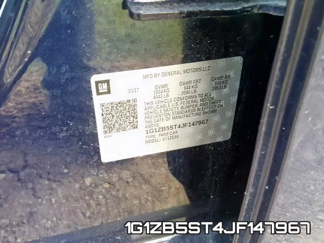 1G1ZB5ST4JF147967 фото 2