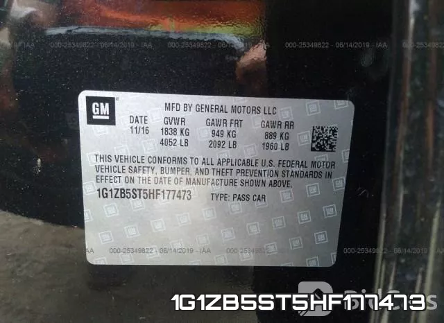 1G1ZB5ST5HF177473 фото 10