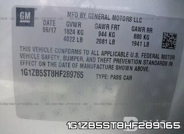 1G1ZB5ST8HF289765 фото 10