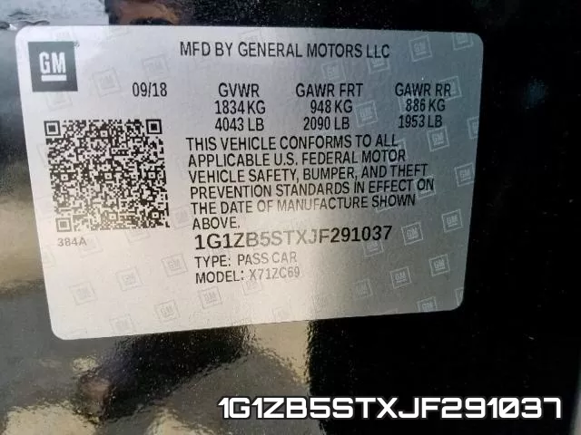 1G1ZB5STXJF291037 фото 2