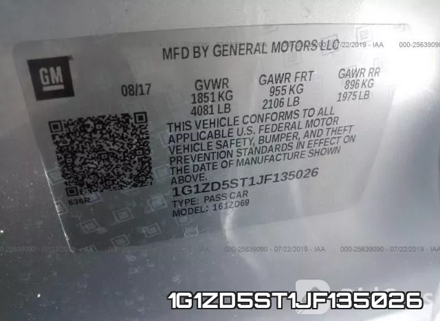 1G1ZD5ST1JF135026 фото 10
