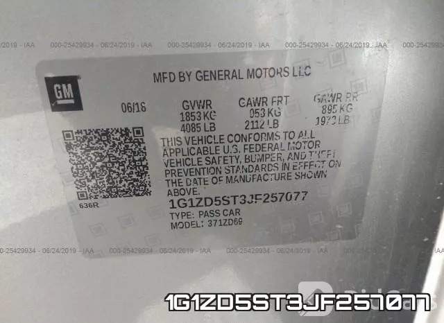 1G1ZD5ST3JF257077 фото 10