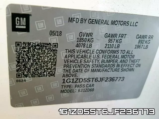 1G1ZD5ST6JF236773 фото 2