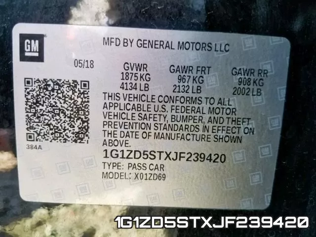 1G1ZD5STXJF239420 фото 2