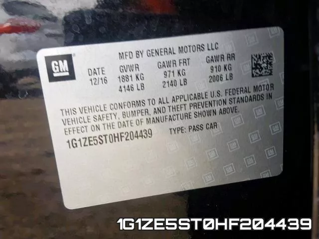 1G1ZE5ST0HF204439 фото 2