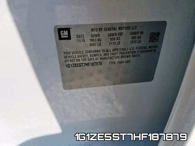 1G1ZE5ST7HF187879 фото 2