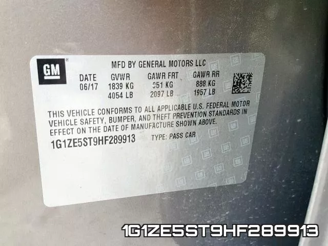 1G1ZE5ST9HF289913 фото 2