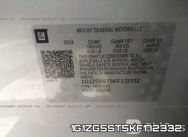 1G1ZG5ST5KF172332 фото 10