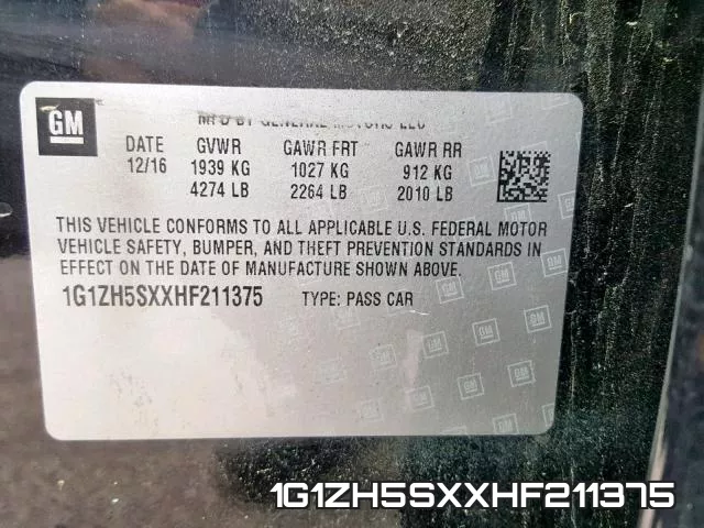 1G1ZH5SXXHF211375 фото 2
