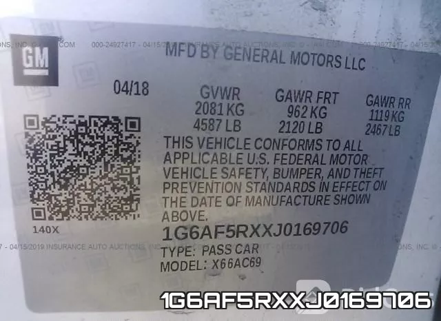 1G6AF5RXXJ0169706 фото 10
