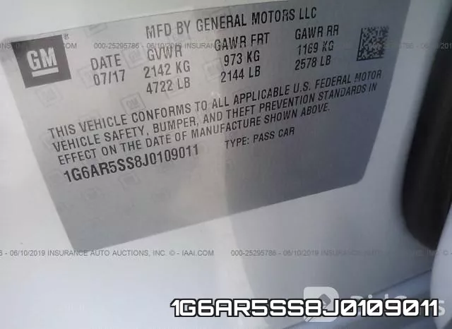 1G6AR5SS8J0109011 фото 10