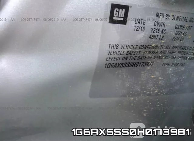 1G6AX5SS0H0173981 фото 10