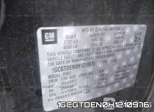 1GCGTDEN0H1210976 фото 10