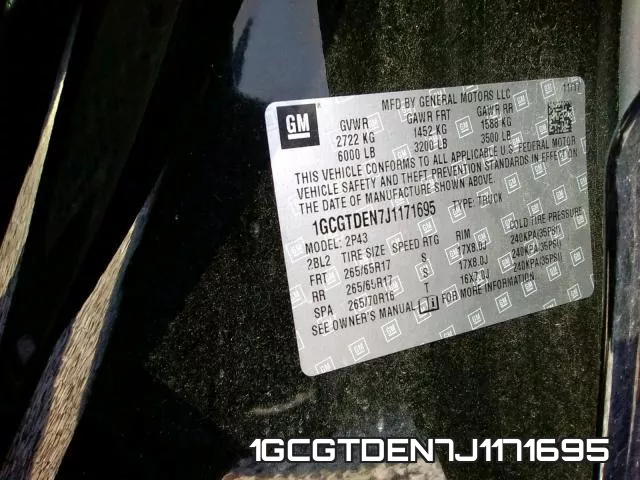 1GCGTDEN7J1171695 фото 2
